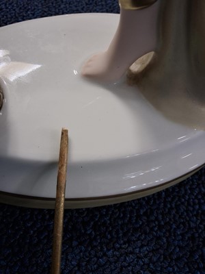 Lot 1312 - ROYAL DUX FIGURE OF THE SNAKE CHARMER