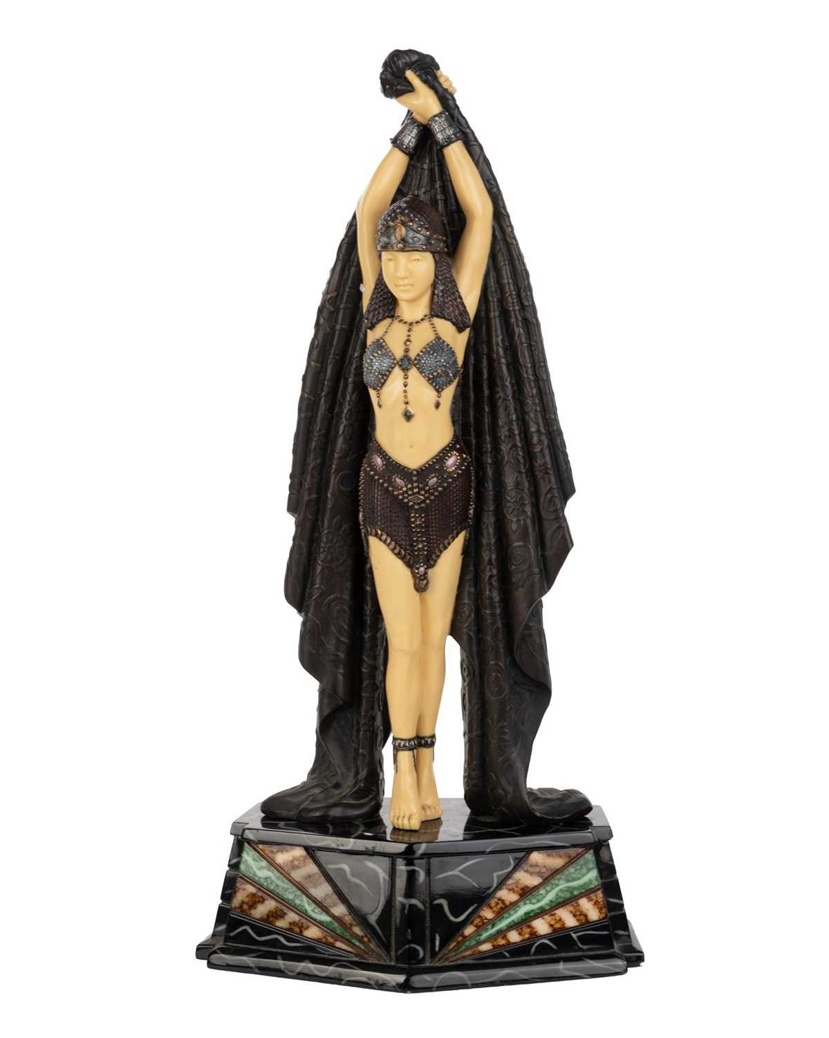 Lot 1313 - ART DECO STYLE FIGURE OF ANTINEA (BELLY DANCER)