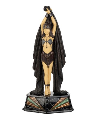 Lot 1313 - ART DECO STYLE FIGURE OF ANTINEA (BELLY DANCER)