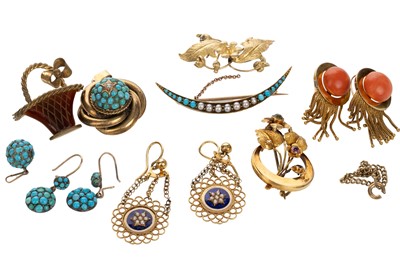 Lot 646 - GROUP OF VICTORIAN AND EDWARDIAN JEWELLERY