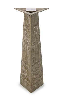 Lot 1583 - ARTS & CRAFTS WHITE METAL VASE