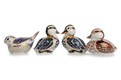 Lot 1320 - FOUR ROYAL CROWN DERBY PAPERWEIGHTS