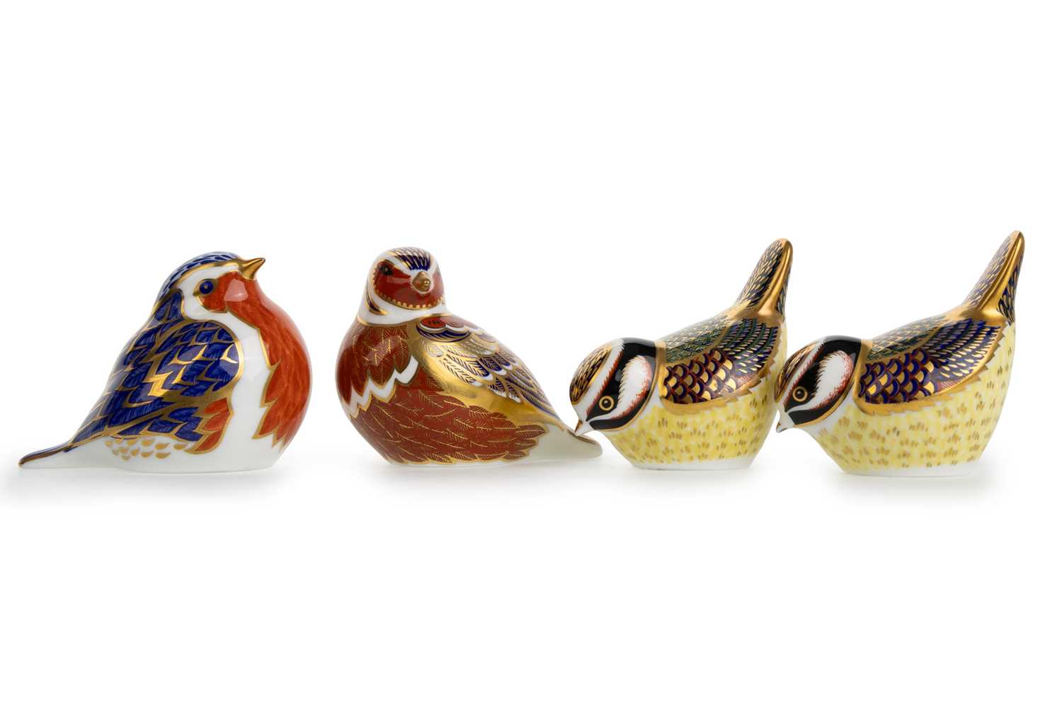 Lot 1319 - FOUR ROYAL CROWN DERBY PAPERWEIGHTS