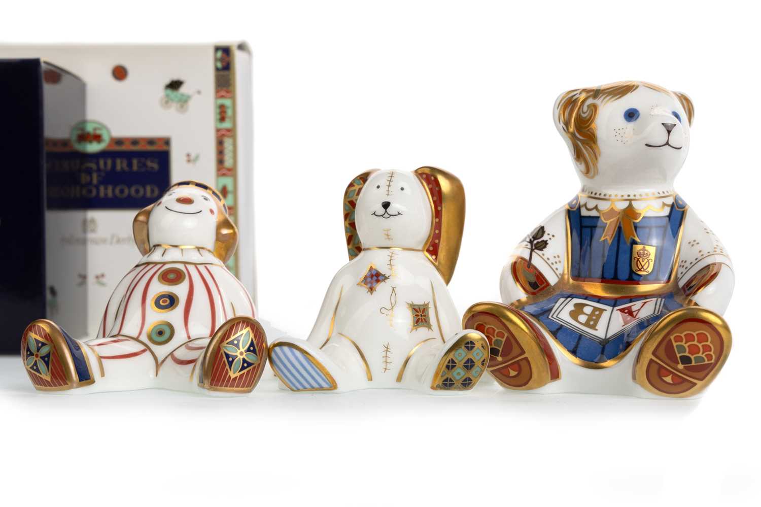 Lot 1318 - THREE ROYAL CROWN DERBY PAPERWEIGHTS