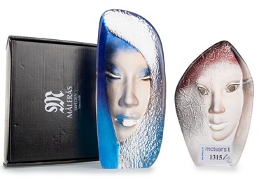 Lot 1315 - TWO CRYSTAL DESK WEIGHTS