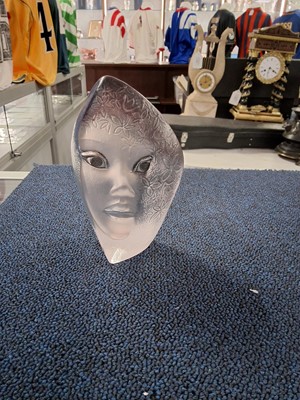 Lot 1315 - TWO CRYSTAL DESK WEIGHTS