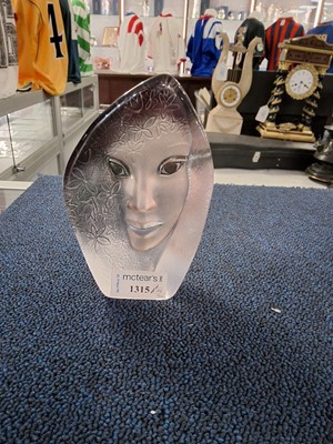 Lot 1315 - TWO CRYSTAL DESK WEIGHTS