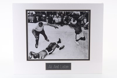 Lot 1738 - BOXING INTEREST: ALI VS LISTON REPRODUCTION PHOTOGRAPH