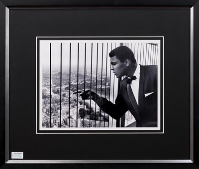 Lot 1745 - MUHAMMAD ALI, BLACK AND WHITE PHOTOGRAPHIC PRINT