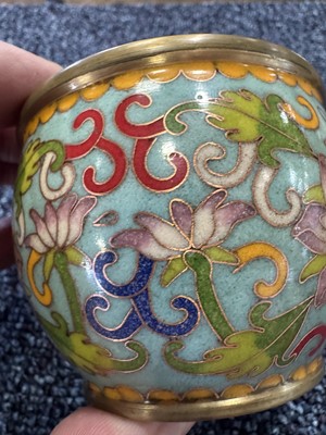 Lot 804 - CHINESE CLOISONNE ENAMEL POT POURRI JAR