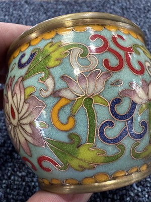 Lot 804 - CHINESE CLOISONNE ENAMEL POT POURRI JAR