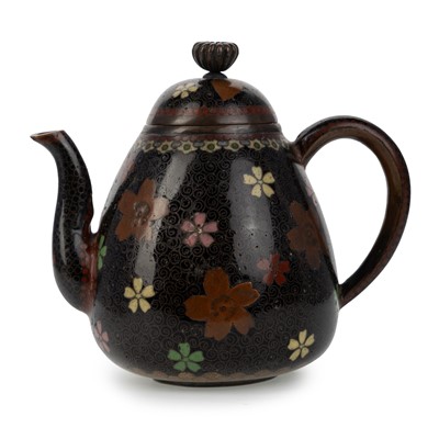 Lot 807 - JAPANESE CLOISONNE ENAMEL MINIATURE TEAPOT