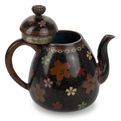 Lot 807 - JAPANESE CLOISONNE ENAMEL MINIATURE TEAPOT