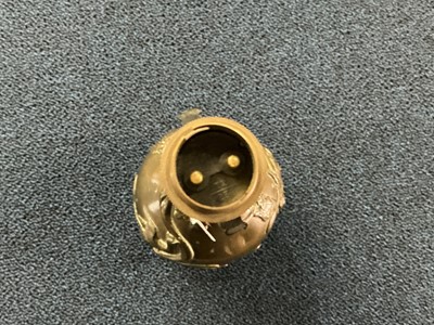 Lot 838 - JAPANESE BRONZE BOTTLE VASE LAMP