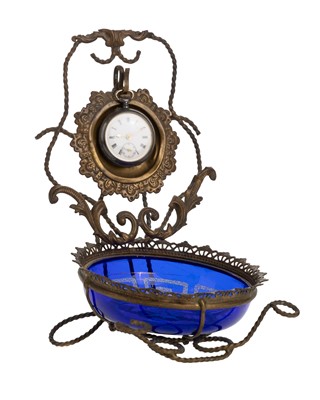 Lot 1371 - VICTORIAN BRONZED METAL POCKET WATCH STAND