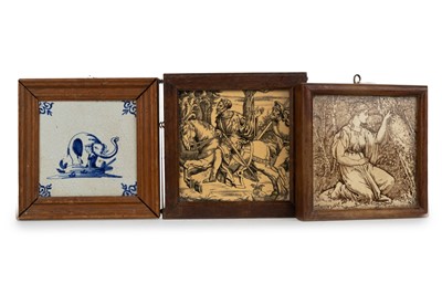 Lot 1403 - PAIR OF MINTON TILE PLAQUES