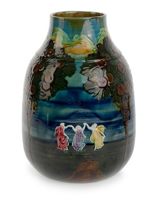 Lot 1415 - WARDLE & CO ARTS & CRAFTS MAJOLICA VASE