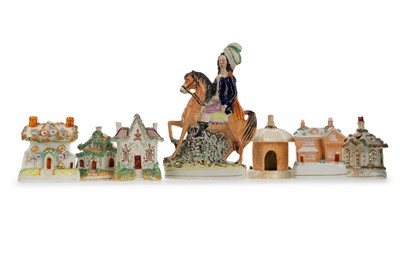 Lot 1514 - STAFFORDSHIRE FLATBACK FIGURE