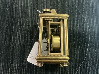 Lot 994 - TWO BRASS CARRIAGE CLOCKS