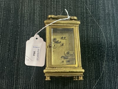 Lot 994 - TWO BRASS CARRIAGE CLOCKS