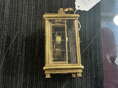Lot 994 - TWO BRASS CARRIAGE CLOCKS