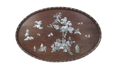 Lot 844 - CHINESE HARDWOOD PANEL