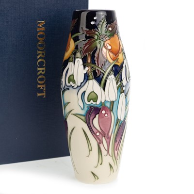 Lot 1336 - MOORCROFT SNOW TIME VASE