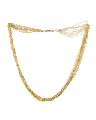 Lot 668 - GOLD MULTI STRAND NECKLACE