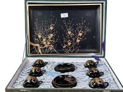 Lot 304 - JAPANESE LACQUERED TEA SERVICE