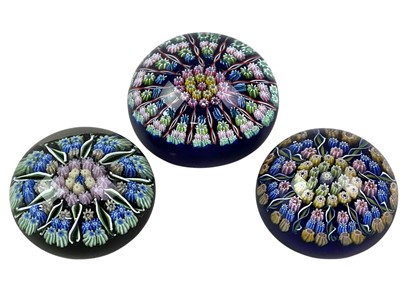 Lot 308 - THREE VINTAGE PERTHSHIRE GLASS PAPERWEIGHTS