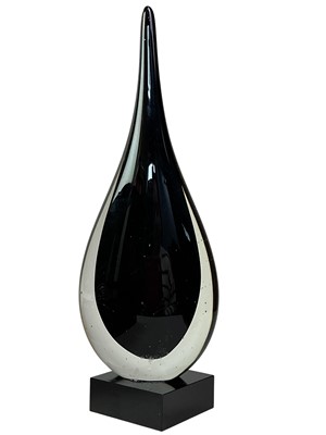 Lot 337 - TWO MURANO GLASS SCULPTURES AND GLASSES