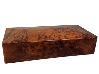 Lot 342 - BURR WALNUT TEA CADDY