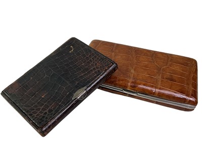 Lot 344 - CROCODILE WALLET AND CARD CASE
