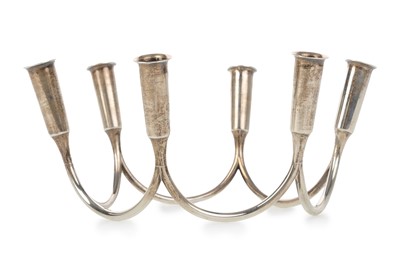 Lot 23 - DANISH SILVER CANDELABRUM