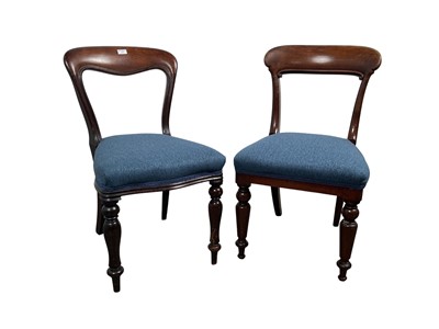 Lot 373 - FOUR VICTORIAN MAHOGANY DINING CHAIRS