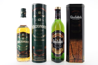 Lot 197 - GLENFIDDICH SPECIAL RESERVE AND MILTONDUFF 12 YEAR OLD