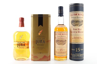 Lot 206 - GLENMORANGIE 15 YEAR OLD AND JURA 10 YEAR OLD