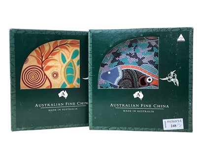 Lot 248 - TWO AUSTRALIAN FINE CHINA DISPLAY PLATES