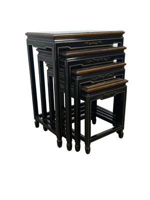 Lot 390 - CHINESE NEST OF FOUR TABLES