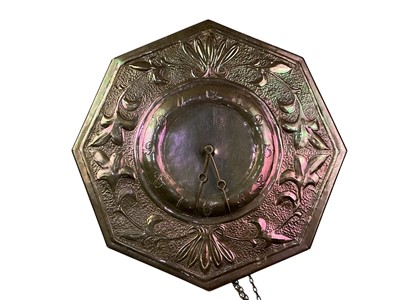 Lot 1561 - ARTS & CRAFTS BRASS WALL CLOCK