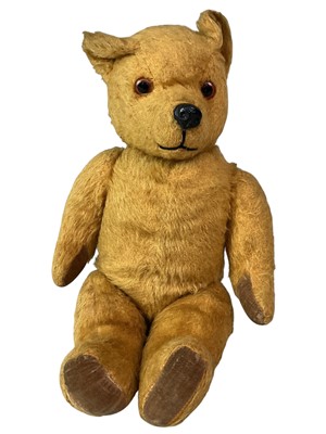 Lot 467 - VINTAGE BLONDE PLUSH TEDDY BEAR