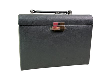 Lot 524 - FAUX LEATHER JEWELLERY CASE