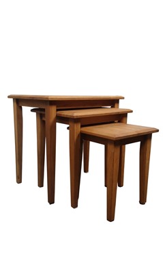 Lot 431 - OAK NEST OF THREE TABLES