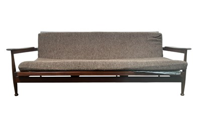 Lot 1566 - GUY RODGERS, STAINED TEAK MANHATTAN SOFA BED