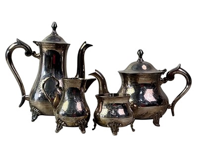 Lot 434 - SILVER PLATED TEA AND COFFEE SERVICE