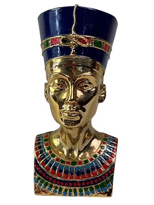 Lot 540 - METAL BUST OF NEFERTITI