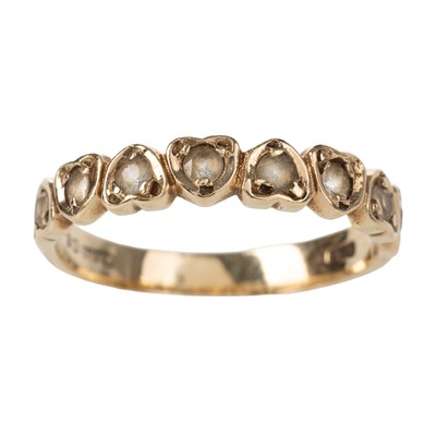 Lot 746 - GEMSTONE HALF ETERNITY RING