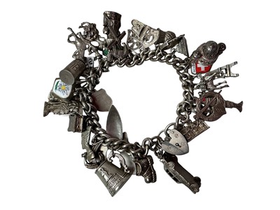 Lot 9 - SILVER CHARM BRACELET