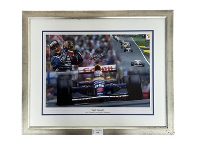 Lot 505 - NIGEL MANSELL SIGNED FORMULA ONE PRINT