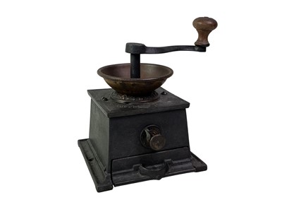 Lot 509 - VINTAGE CAST IRON COFFEE BEAN GRINDER